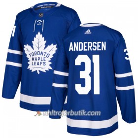 Män Ishockey Toronto Maple Leafs Tröja FRoterik Andersen 31 Adidas 2017-2018 Blå Authentic